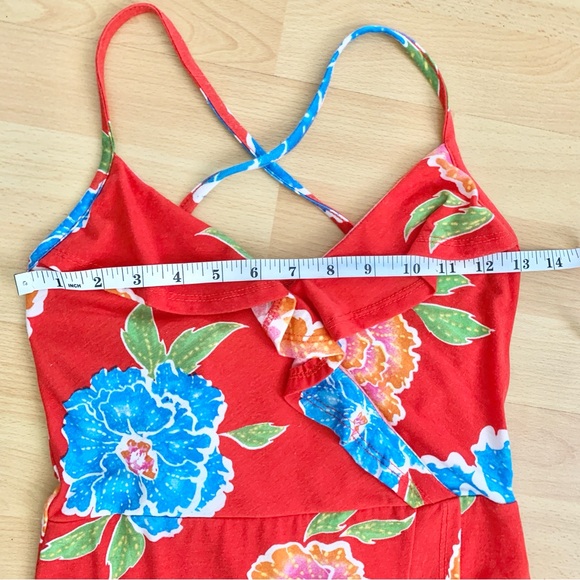 Multicolor Long Floral Dress With Ruffles - Picture 4 of 8